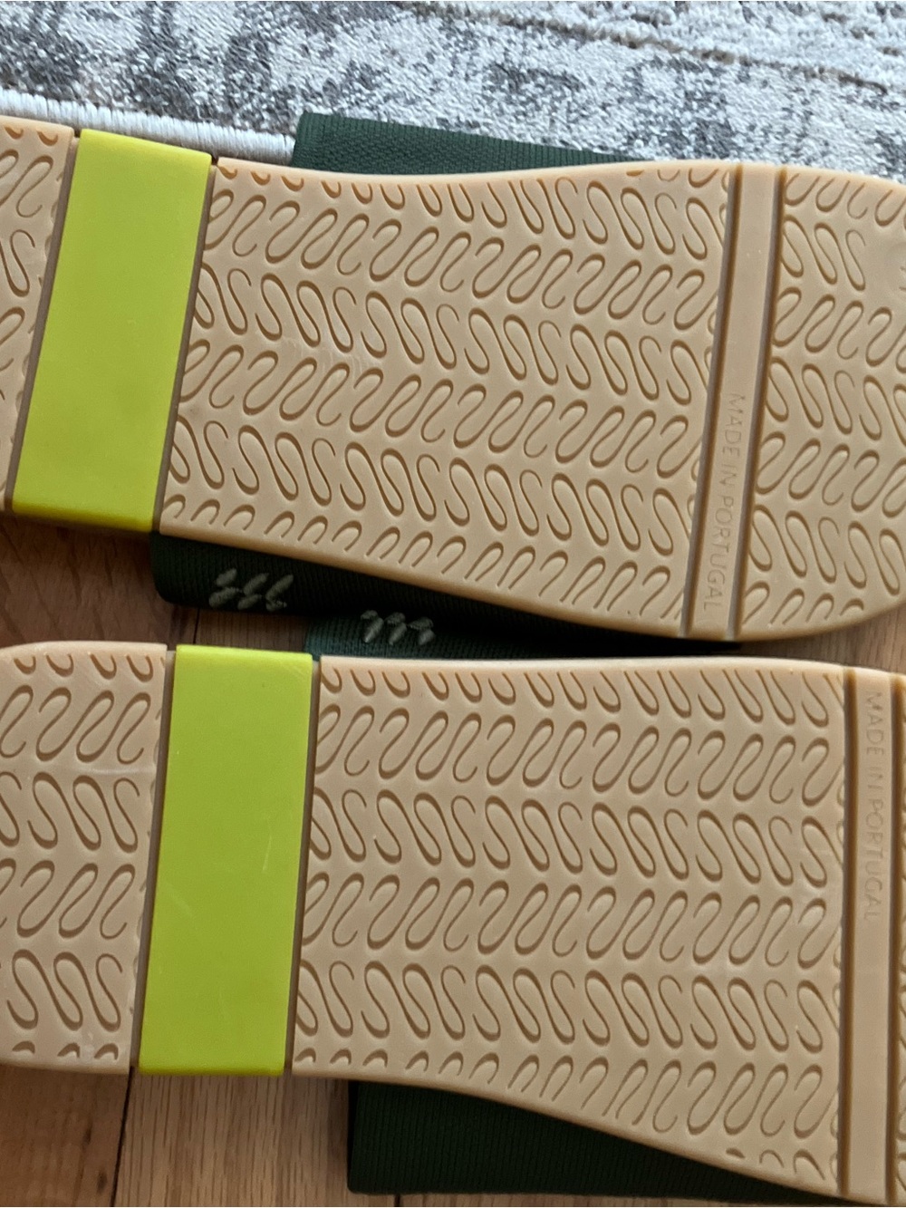 Wear Message Cork Wide Band Slide Sandals in Dark Green - Picture 2 of 3